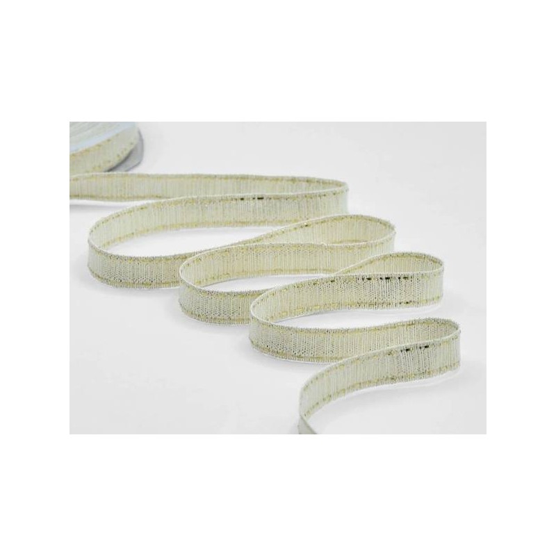 NASTRO RUSTICO LAME' C/IMPUNTURA mm12x20mt ORO