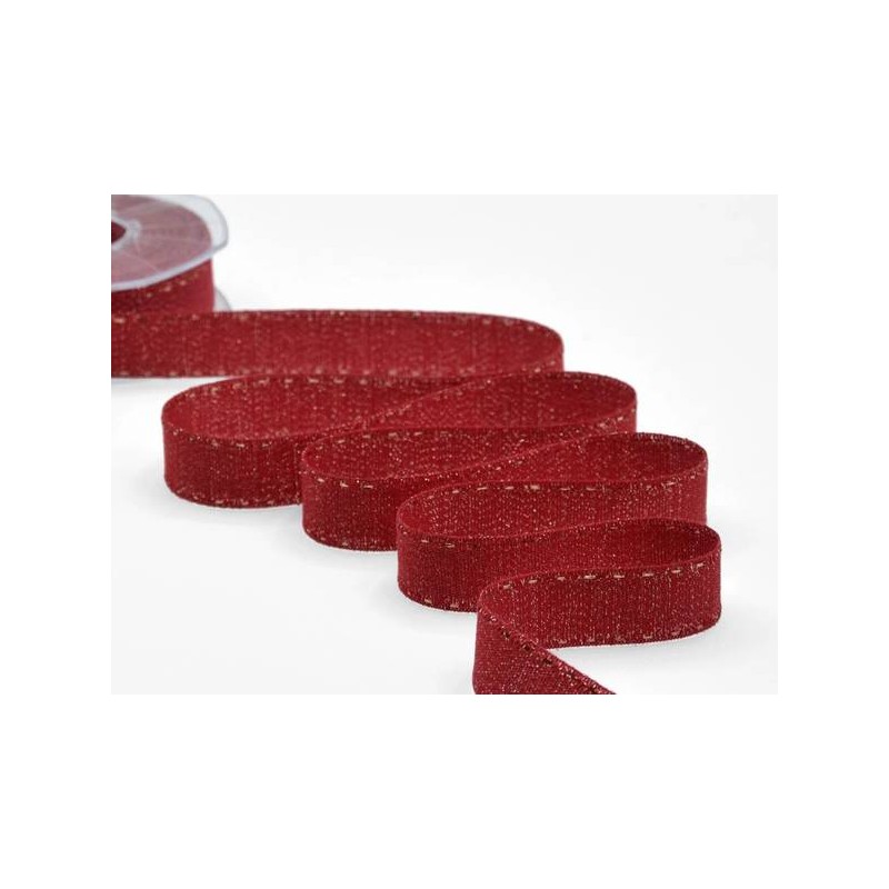 NASTRO RUSTICO LAME' C/IMPUNTURA mm22x20mt ROSSO