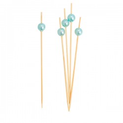 PICKS PERLE AZZURRO PERLATO 12cm 25pz
