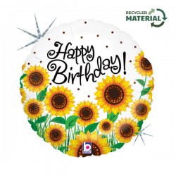 PALLONE MYLAR 22 56cm HAPPY BIRTHDAY SUNFLOWER