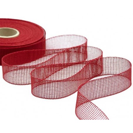 NASTRO GARZA DI CARTA mm25x20mt COL.31 ROSSO