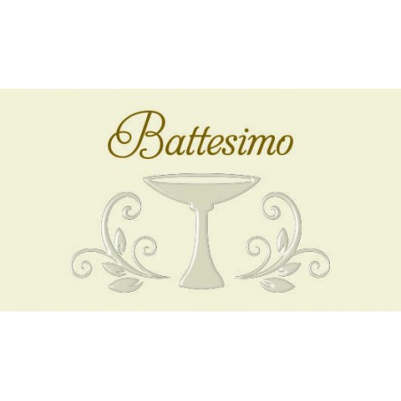 BIGLIETTINO BOMBONIERA BATTESIMO NEUTRO 20pz