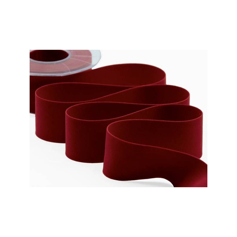 NASTRO VELLUTO DOPPIO mm40x7mt COL.38 BORDEAUX SCURO