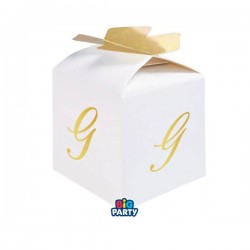 SCATOLINA CUBETTO PORTACONFETTI 5x7x5cm LETTERA G 10pz