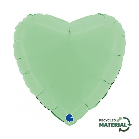 PALLONE MYLAR 18 46cm CUORE MAT VERDE