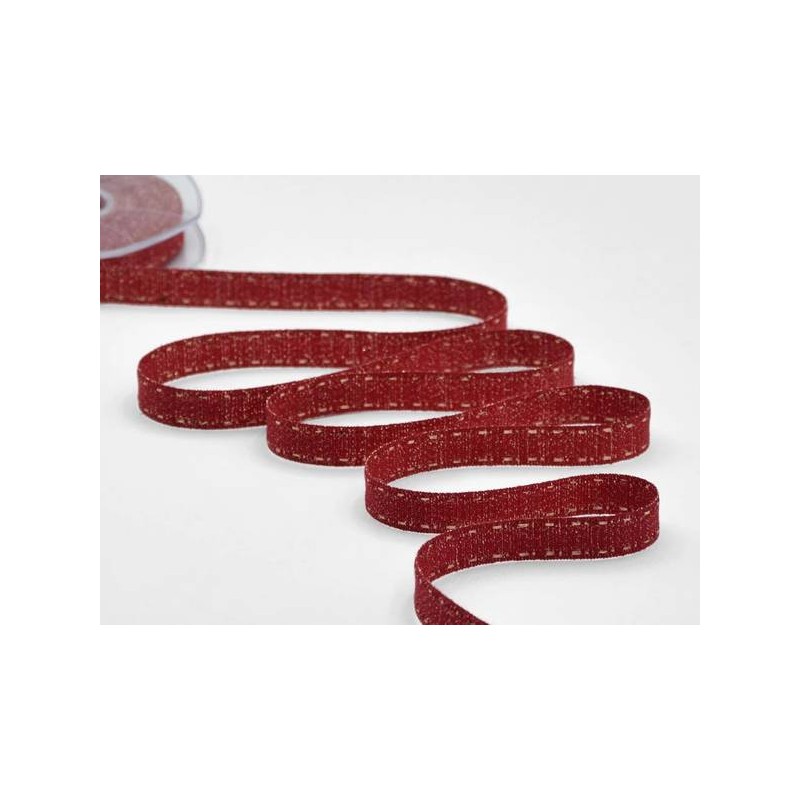NASTRO RUSTICO LAME' C/IMPUNTURA mm12x20mt ROSSO