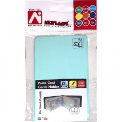 PORTACARD A LIBRO 12 BUSTE - PASTELLO COLLECTION