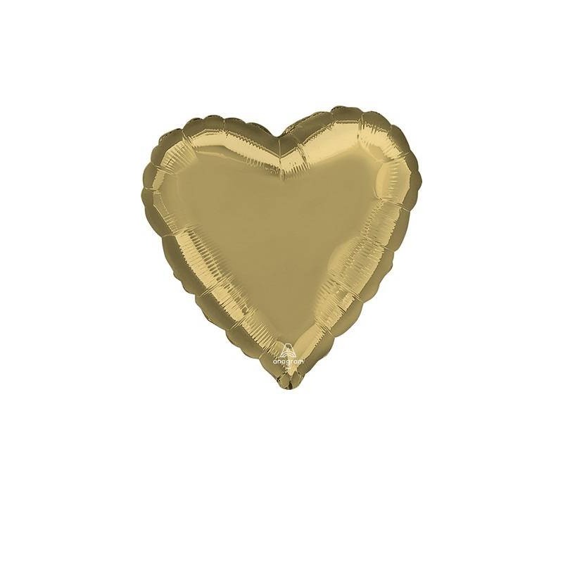 PALLONE MYLAR CUORE 17 42cm WHITE GOLD