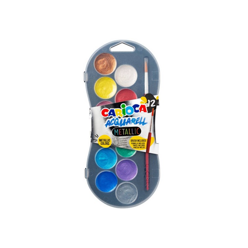 ACQUARELLI METALLIC ASS.TI 12pz CARIOCA