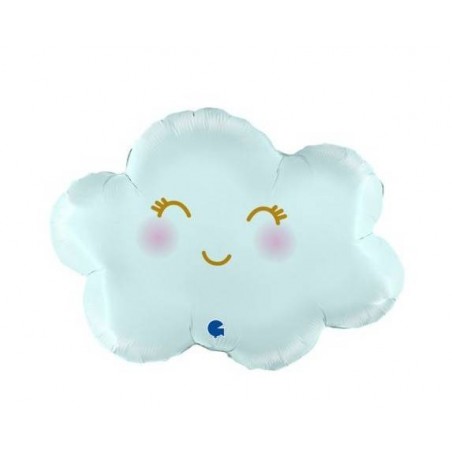 PALLONE MYLAR NUVOLETTA 24 60cm SATIN PASTEL BLUE