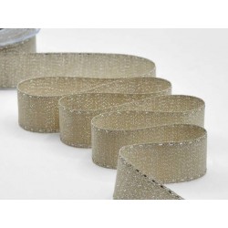 NASTRO RUSTICO LAME' C/IMPUNTURA mm36x20mt BEIGE
