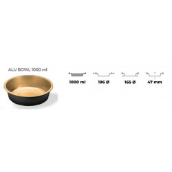 TEGLIA TONDA ALU BOWL 1000ml ECLIPSE 50pz AS121095