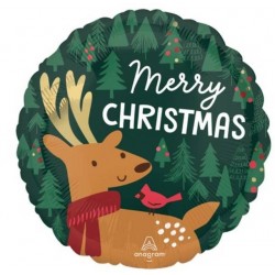 PALLONE MYLAR 17" 43cm MODERN CHRISTMAS REINDEER