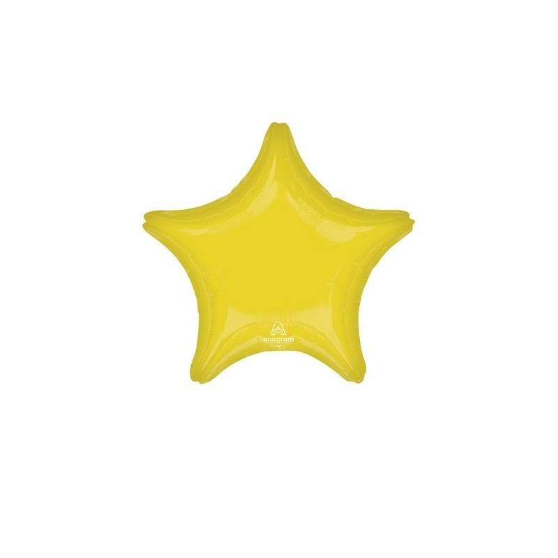PALLONE MYLAR STELLA 17 42cm GIALLO
