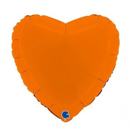PALLONE MYLAR 18 46cm CUORE MAT ARANCIONE