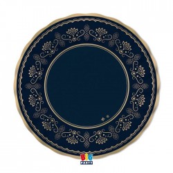 SOTTOPIATTI ø30 ROYAL BLUE GOLD 6pz
