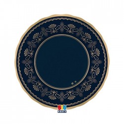 PIATTI FONDI ø24 ROYAL BLUE GOLD 6pz