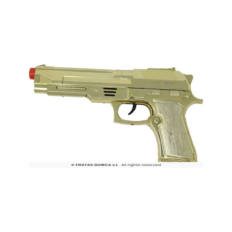 PISTOLA METALLO ORO 22cm