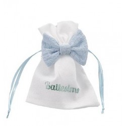 SACCHETTI BATTESIMO CON FIOCCO BOY 12pz
