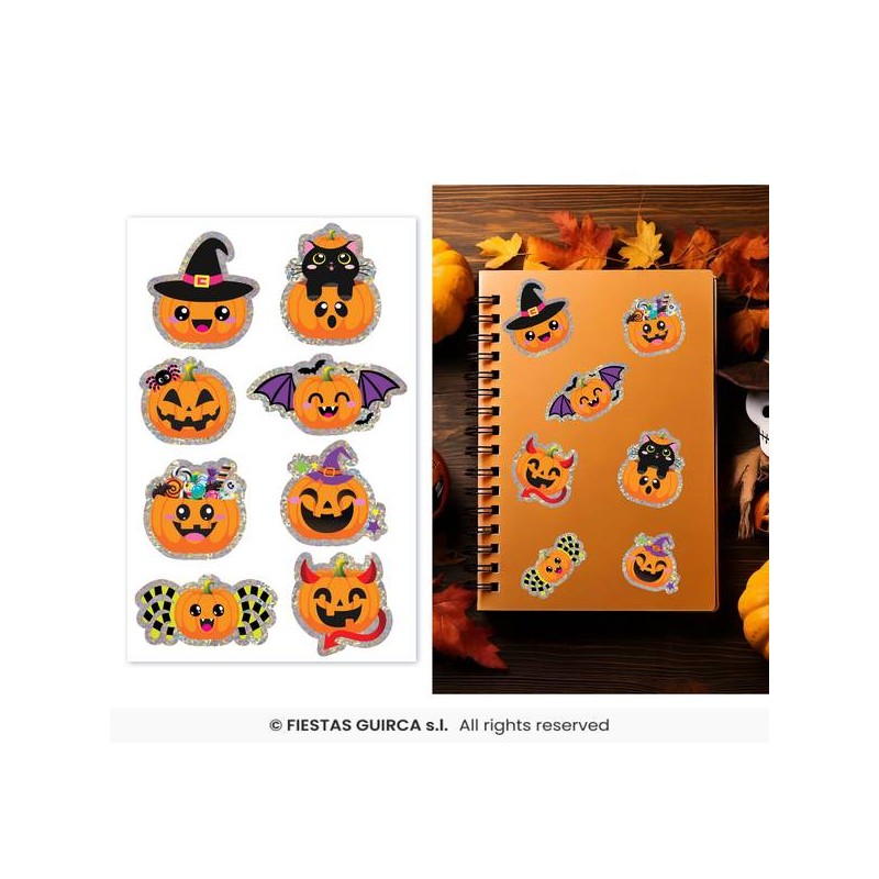 ADESIVI ZUCCA OLEOGRAFICI HALLOWEEN ass.ti