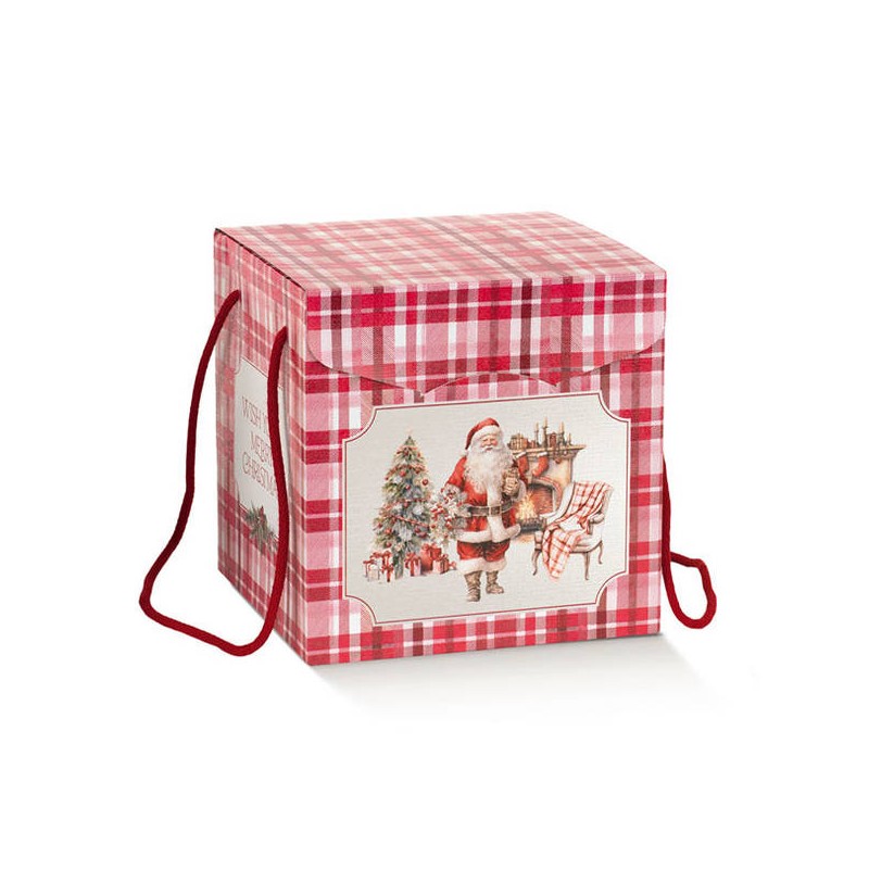 SCATOLA SEGRETO C/CORDINI 21x2121cm SANTA'S HOME