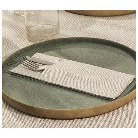 TOVAGLIOLI 40x30cm QUICK POCKET AIRLAID FABRIC CAPPUCCINO 50pz FATO