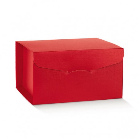 SCATOLA GIFT 25,5x25,x5x17cm FIBRA ROSSO