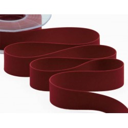 NASTRO VELLUTO DOPPIO mm25x7mt COL.38 BORDEAUX SCURO