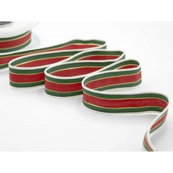 NASTRO RIGATONE DI NATALE BORDO NEVE mm25x12mt MULTICOLORE
