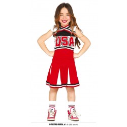 COSTUME CHEERLEADER BIMBA 3 - 4 ANNI