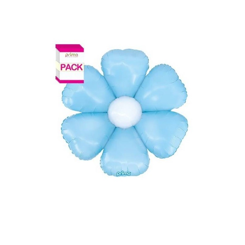 PALLONCINO MYLAR 34 86cm MARGHERITA CELESTE