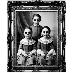 QUADRO D'EPOCA ADESIVO HORROR 58x45cm