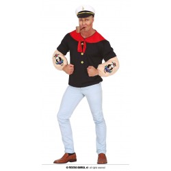 COSTUME MARINAIO FORZUTO CAMICIA SCIARPA BRACCIA CAPPELLO...