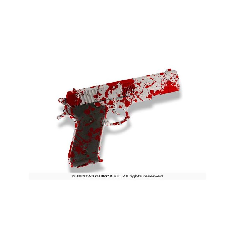PISTOLA CON SANGUE 24cm