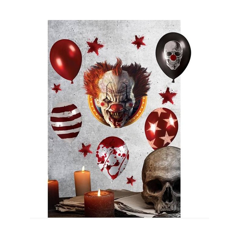 DECORAZIONE ADESIVA PARETE 25x70cm CLOWN