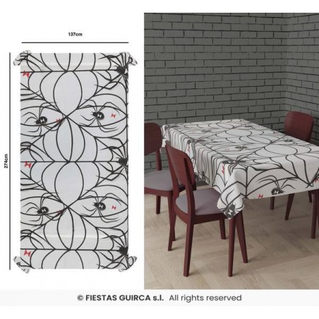 TOVAGLIA RAGNATELE 135x270cm IN PVC