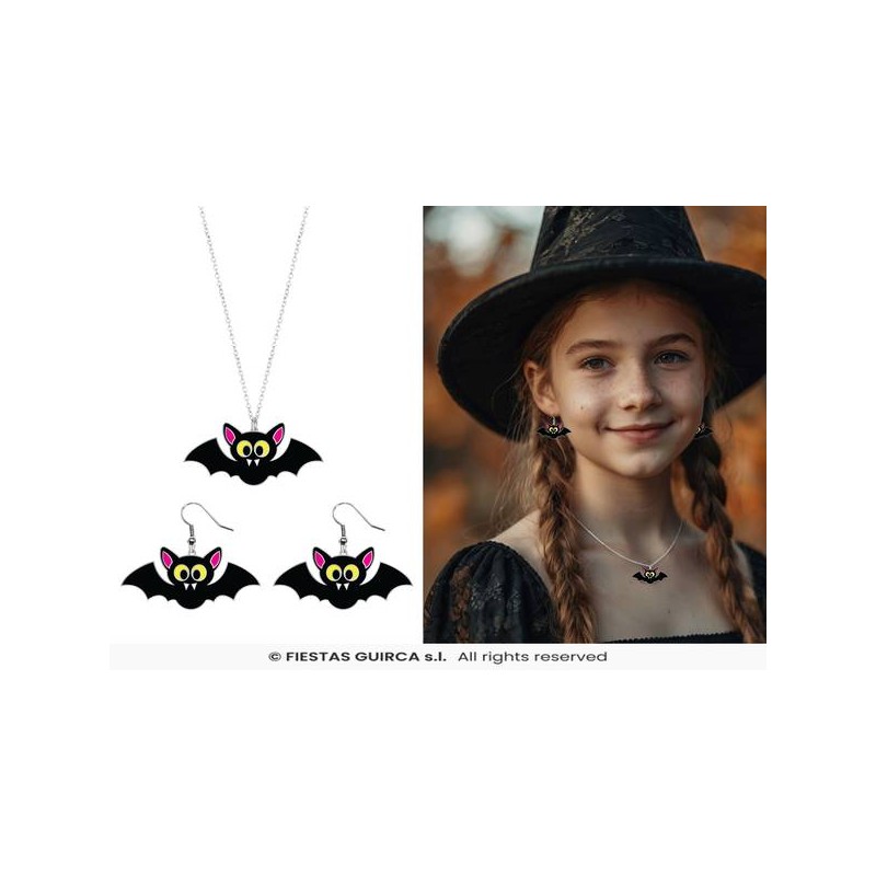 KIT ORECCHINI + COLLANA PIPISTRELLI