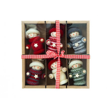 SOGGETTO SNOWMAN IN SCATOLA 6pz ASSORTITI