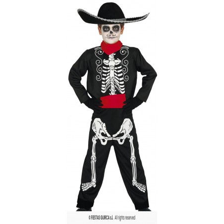 COSTUME BIMBO SCHELETRO MARIACHI 5-6 anni