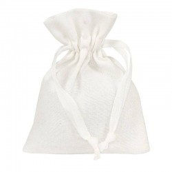 SACCHETTO COTONE 9X12cm WHITE 10pz