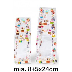 BUSTE PPL F.DO QUADRO C/FIN VISCHIO BIANCO MIS. 8+5x24cm 50pz