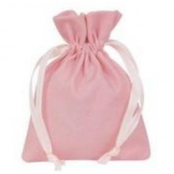 SACCHETTO  COTONE 9X12cm PINK 10pz