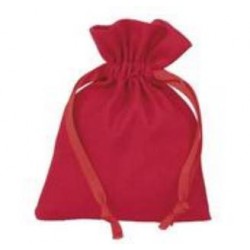 SACCHETTO  COTONE 9X12cm RED 10pz