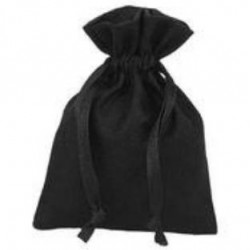SACCHETTO  COTONE 9X12cm BLACK 10pz