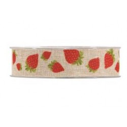 NASTRO STRAWBERRIES mm25x20mt DOVE GREY
