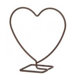 CUORE FERRO CON BASE 15X15cm