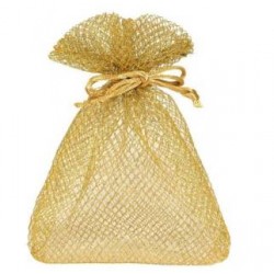 SACCHETTI RHOMBUS 12x17cm GOLD 10pz
