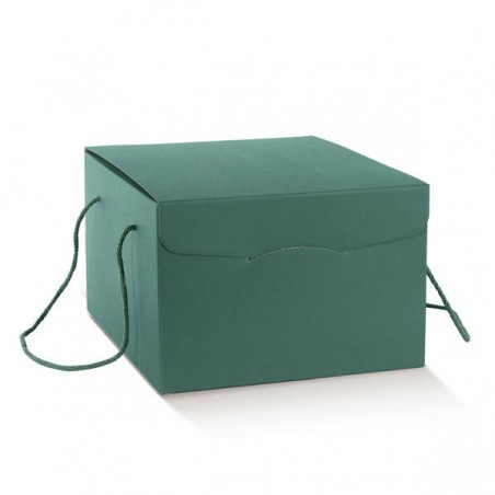 SCATOLA SEGRETO C/CORDINI 29x35,5x19,5cm FIBRA VERDE