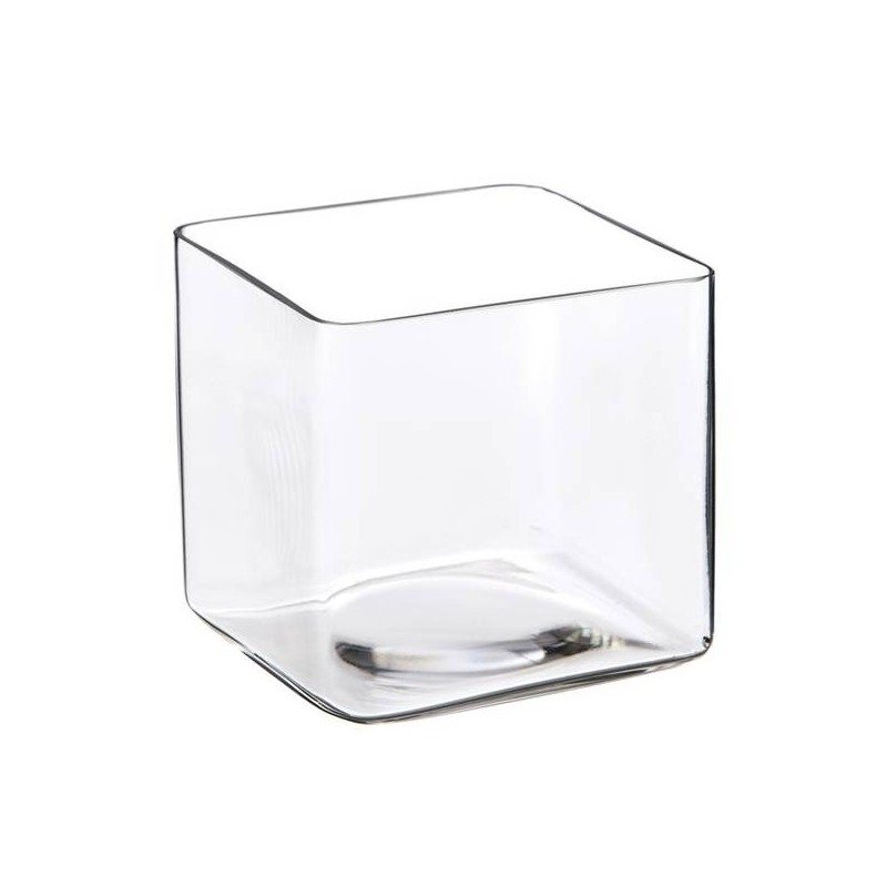 VASO QUADRATO VETRO 16x16x16cm 23151