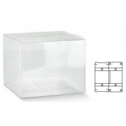 SCATOLA PVC TRASPARENTE CLIP 25x25x40cm